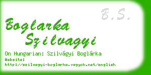 boglarka szilvagyi business card